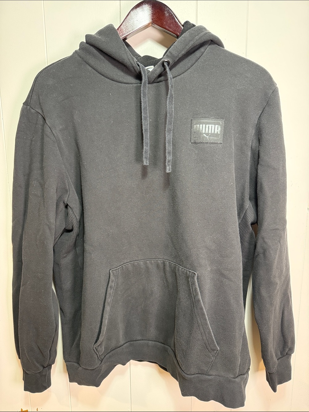 Puma Black Pullover Hoodie with Subtle Logo